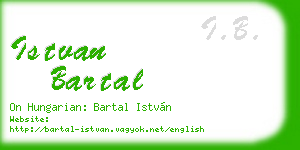 istvan bartal business card